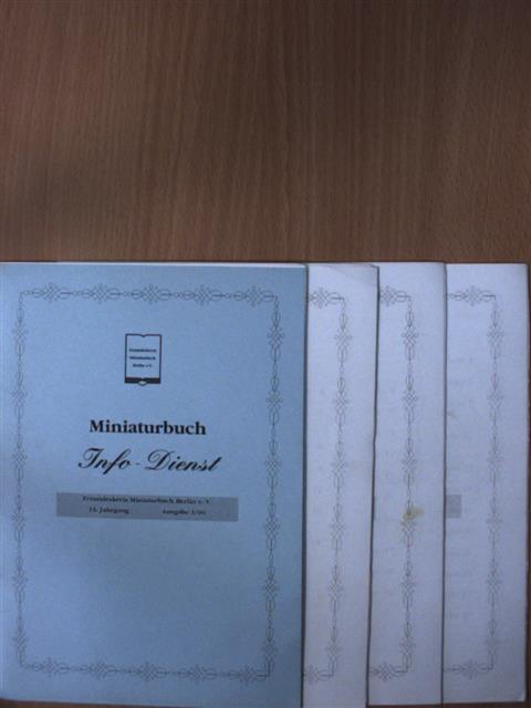 Angelika Jäck - Miniaturbuch Info-Dienst 2000/1-4. [antikvár]