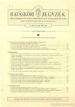Hatásköri Jegyzék I. évf. 2. szám [antikvár]