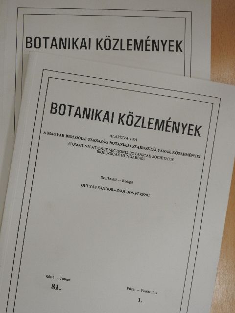 Asztalos J. - Botanikai közlemények 1994/1-2. [antikvár]