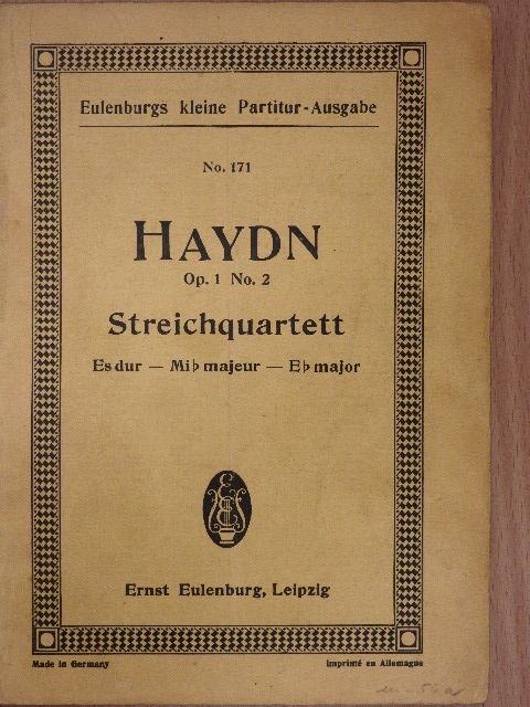 Joseph Haydn - Quartett No.2 Es dur [antikvár]