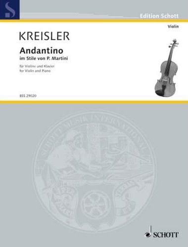 KREISLER - ANDANTINO IM STILE VON P. MARTINI FÜR VIOLINE UND KLAVIER