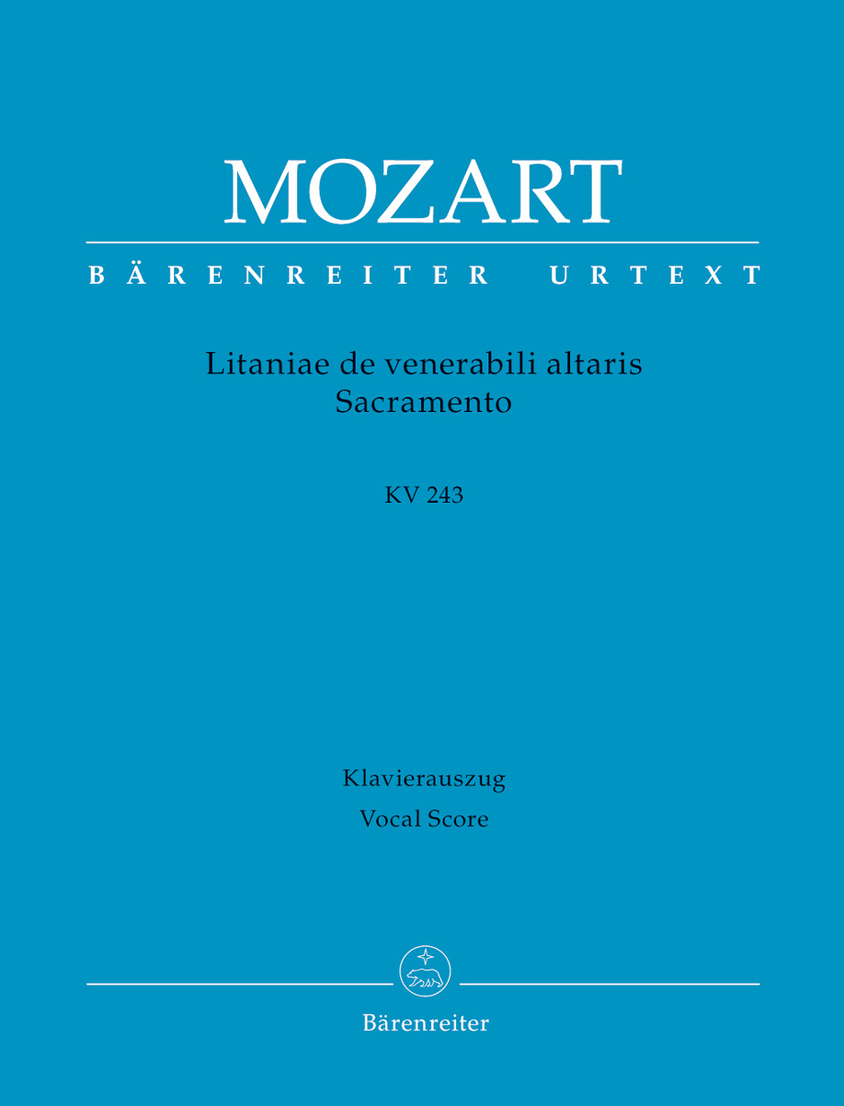 MOZART, W,A, - LITANIAE DE VENERABILI SACRAMENTO KV 243 KLAVIERAUSZUG URTEXT (M.FOCKE)