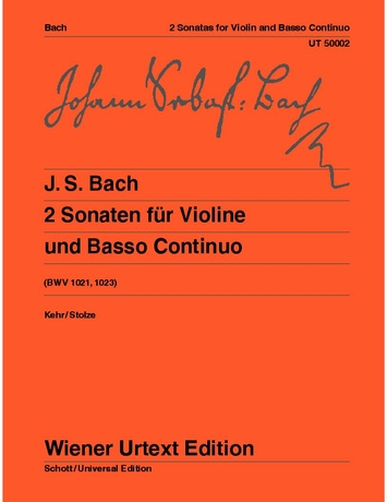 J. S. Bach - 2 SONATEN FÜR VIOLINE UND BASSO CONTINUO BWV 1021,1023 (KEHR-STOLZE)URTEXT