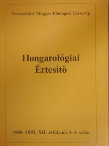 Hungarológiai Értesítő 1990-1993/3-4. [antikvár]