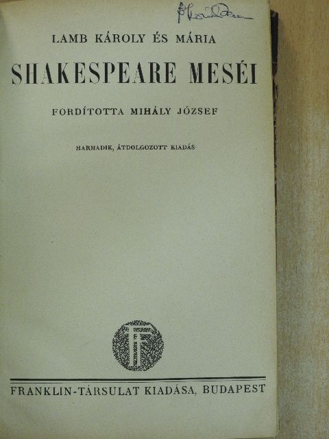 Lamb Károly - Shakespeare meséi [antikvár]