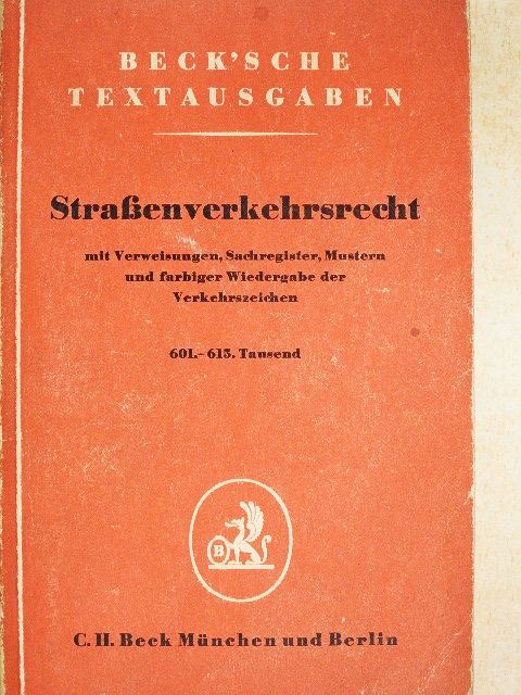 Straßenverkehrsrecht [antikvár]