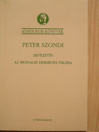 Peter Szondi - Bevezetés az irodalmi hermeneutikába [antikvár]