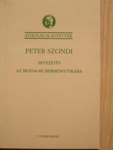Peter Szondi - Bevezetés az irodalmi hermeneutikába [antikvár]