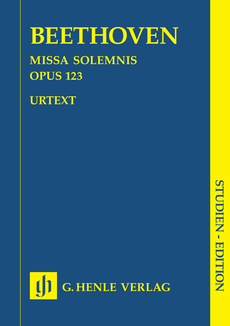 BEETHOVEN - MISSA SOLEMNIS OP.123, STUDIENPARTITUR URTEXT (NORBERT GERTSCH)