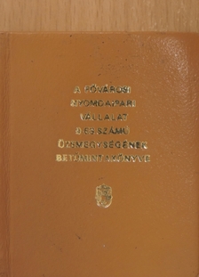 A Fővárosi Nyomdaipari Vállalat 9-es számú üzemegységének betűmintakönyve (minikönyv) [antikvár]
