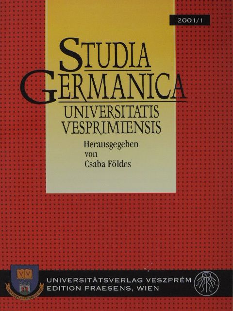 Lénárd Tibor - Studia Germanica Universitatis Vesprimiensis 2001/1 [antikvár]