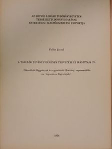 A tanulók tevékenységének tervezése és irányítása IV. [antikvár]