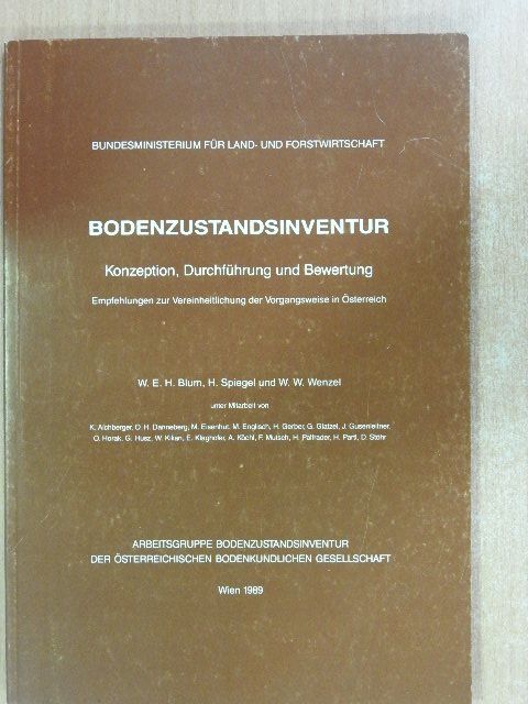H. Spiegel - Bodenzustandsinventur [antikvár]