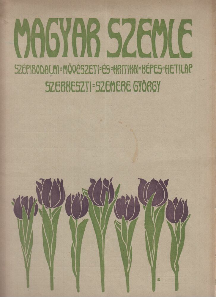 Szemere György - Magyar Szemle 1906. augusztus 23. - XVIII. év. 34. szám [antikvár]