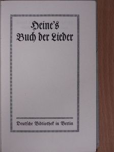 Heine - Heine's Buch der Lieder (gótbetűs) [antikvár]