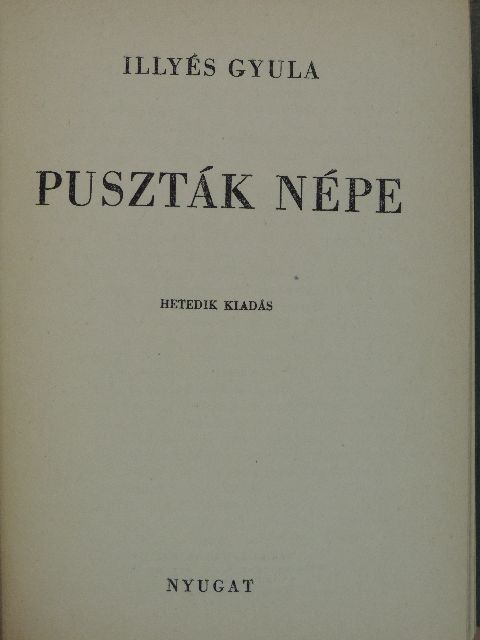 Illyés Gyula - Puszták népe [antikvár]