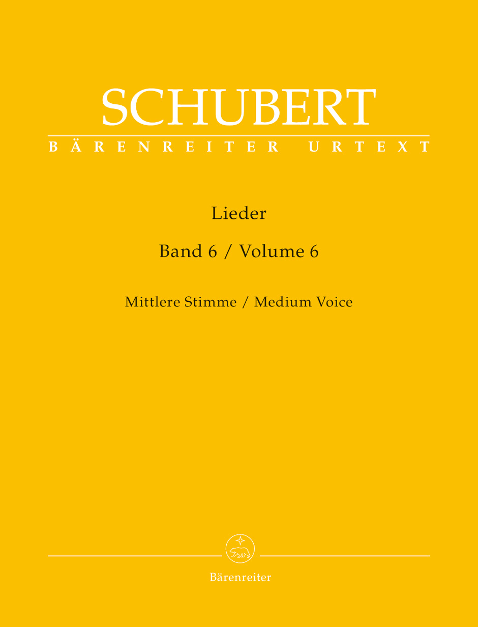 Franz Schubert - LIEDER BAND 6, MITTLERE STIMME