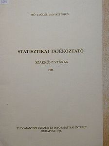 Statisztikai tájékoztató 1986. [antikvár]