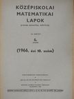 Poór István - Középiskolai matematikai lapok 1966/10. [antikvár]