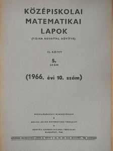 Poór István - Középiskolai matematikai lapok 1966/10. [antikvár]