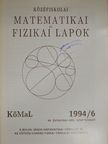 Bogdán Zoltán - Középiskolai matematikai és fizikai lapok 1994. szeptember [antikvár]