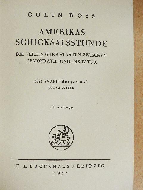 Amerikas Schicksalsstunde [antikvár]