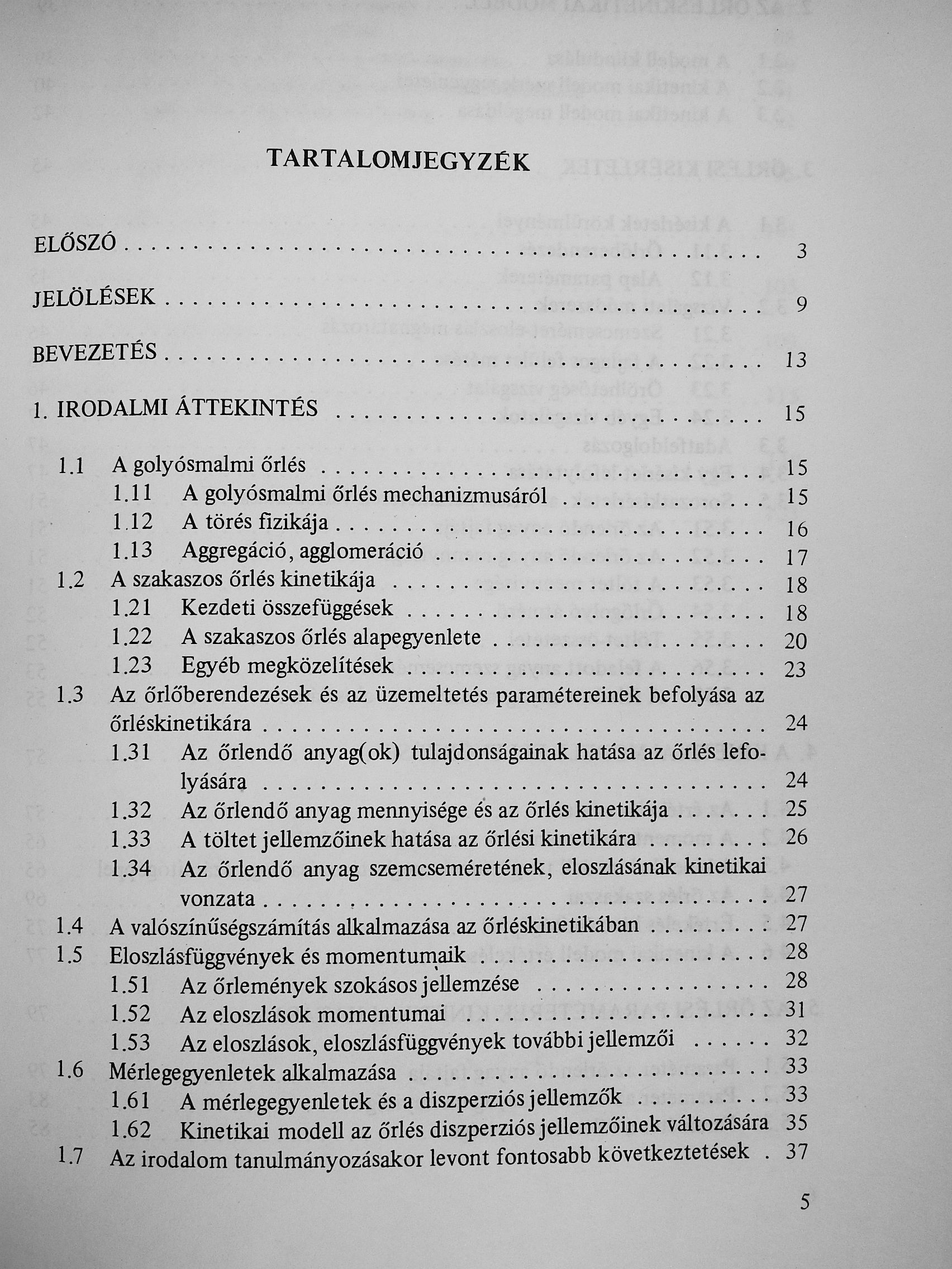Dr. Verdes Sándor - A golyósmalmi őrlés kinetikai modellje (dedikált példány) [antikvár]