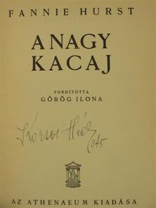 Fannie Hurst - A nagy kacaj [antikvár]
