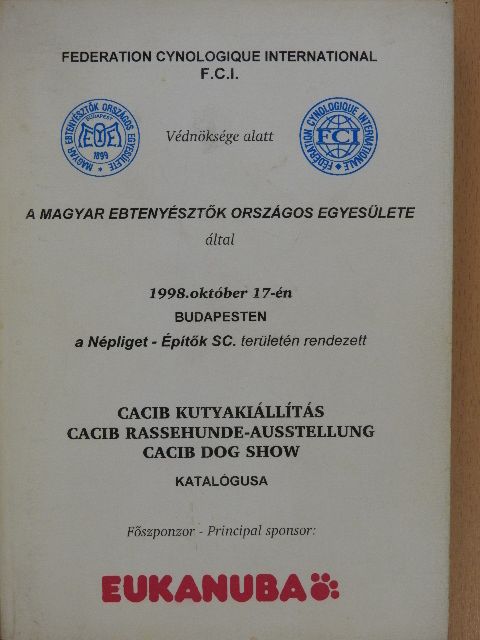 Cacib kutyakiállítás katalógusa [antikvár]