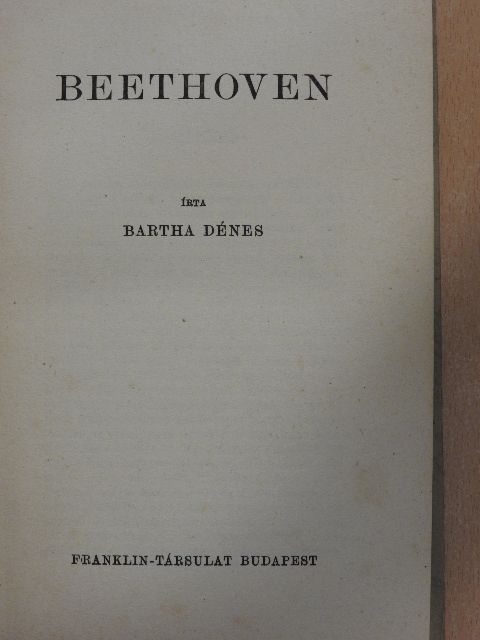 Bartha Dénes - Beethoven [antikvár]