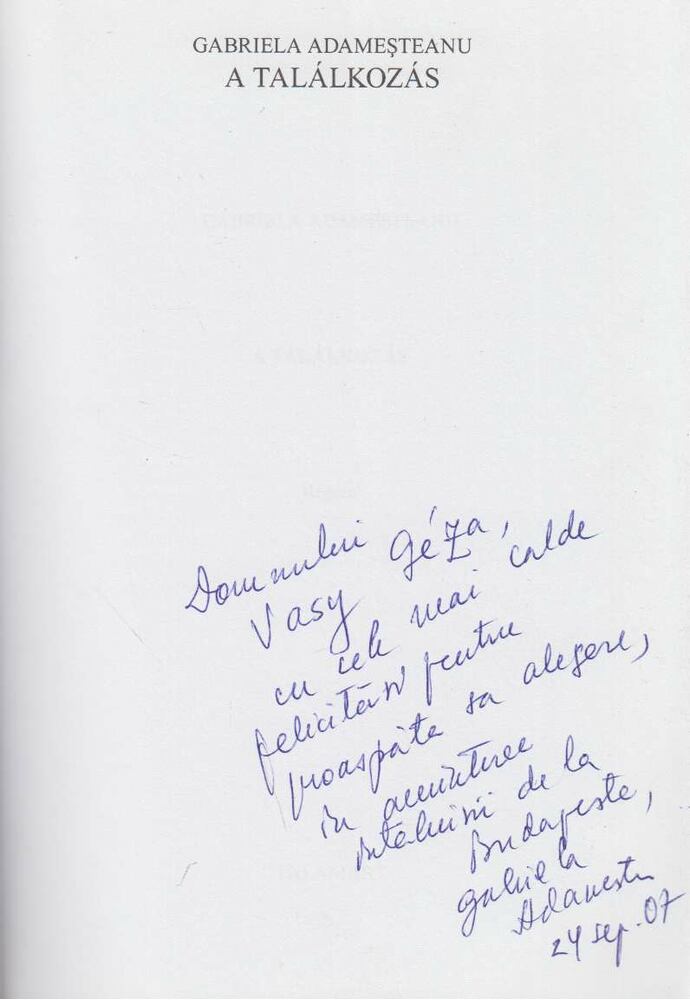 A találkozás (dedikált) [antikvár]