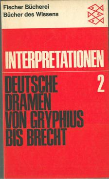 Deutsche Dramen von Gryphius bis Brecht [antikvár]