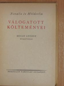 Friedrich Hölderlin - Novalis és Hölderlin válogatott költeményei [antikvár]