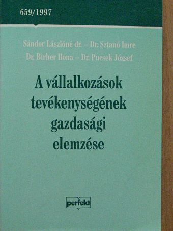Dr. Birher Ilona - A vállalkozások tevékenységének gazdasági elemzése [antikvár]
