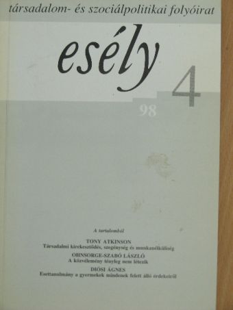 Ágostonné Alpár Vera - Esély 1998/4 [antikvár]