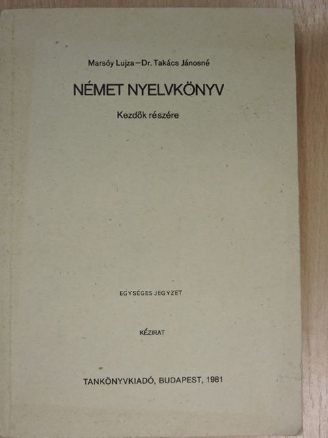 Dr. Takács Jánosné - Német nyelvkönyv [antikvár]