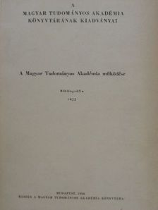 A Magyar Tudományos Akadémia működése 1955 [antikvár]