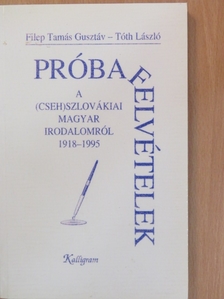 Filep Tamás Gusztáv - Próbafelvételek a (cseh)szlovákiai magyar irodalomról 1918-1995 [antikvár]