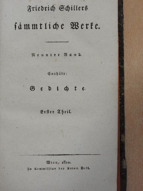 Friedrich Schiller - Friedrich Schillers Sämmtliche Werke IX. (gótbetűs) (töredék) [antikvár]