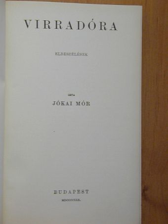 Jókai Mór - Virradóra [antikvár]