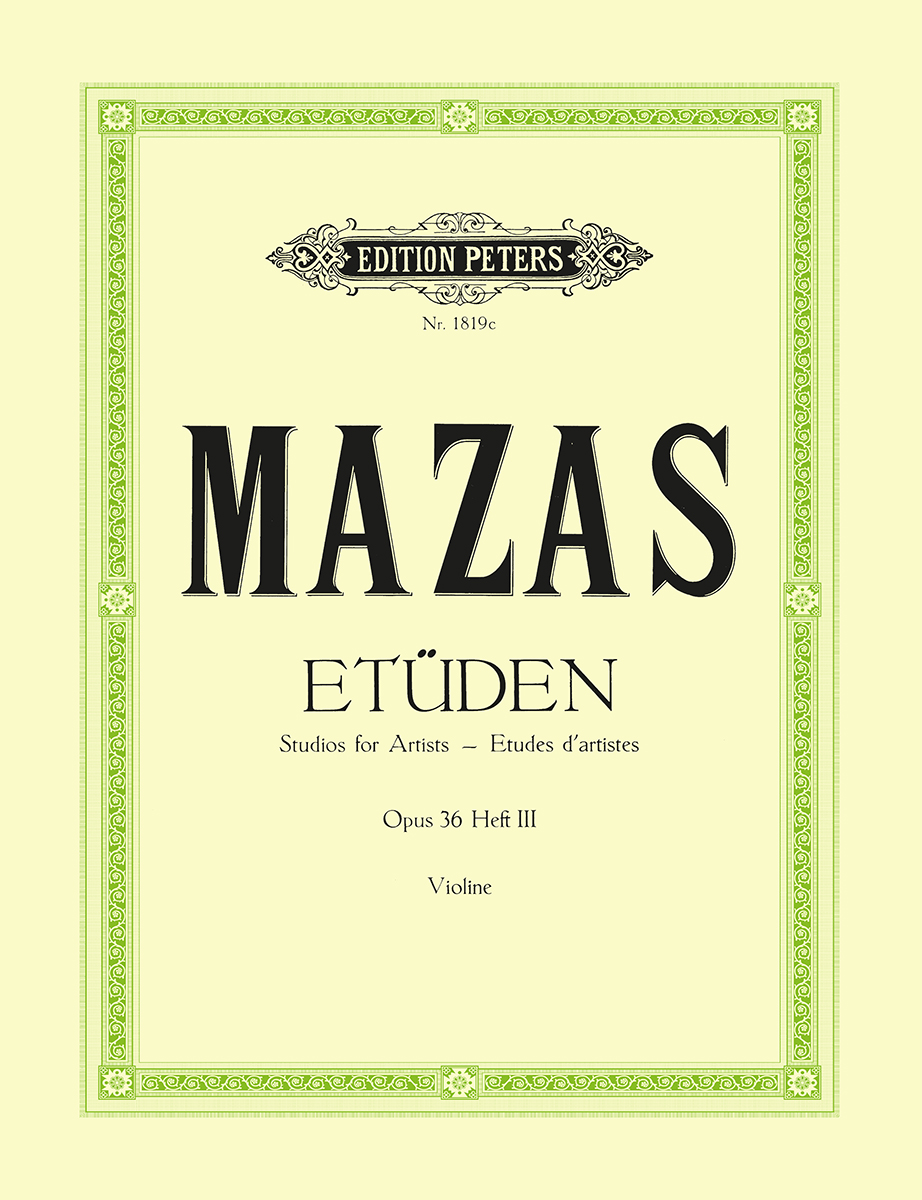 MAZAS - ETÜDEN. STUDIOS FOR ARTISTS OP.36 HEFT III