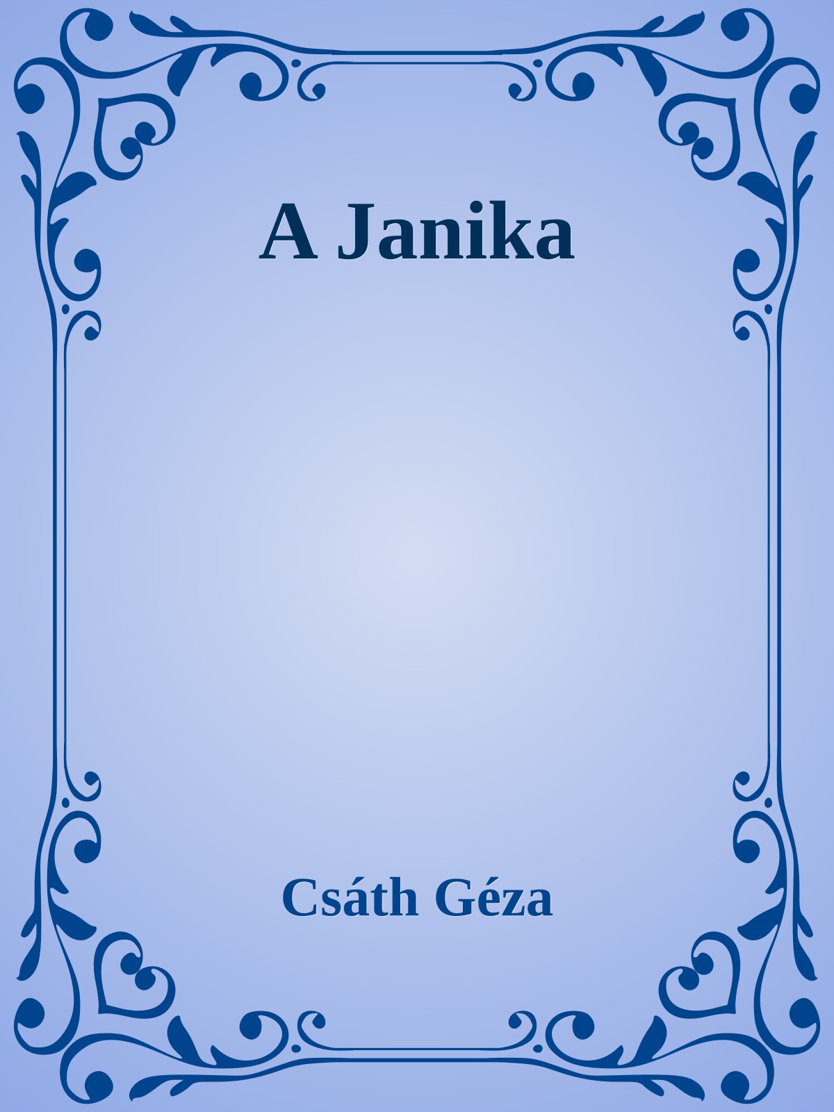 Csáth Géza - A Janika [eKönyv: epub, mobi]