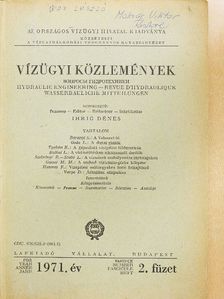 Baranyi Sándor - Vízügyi Közlemények 1971/2. [antikvár]