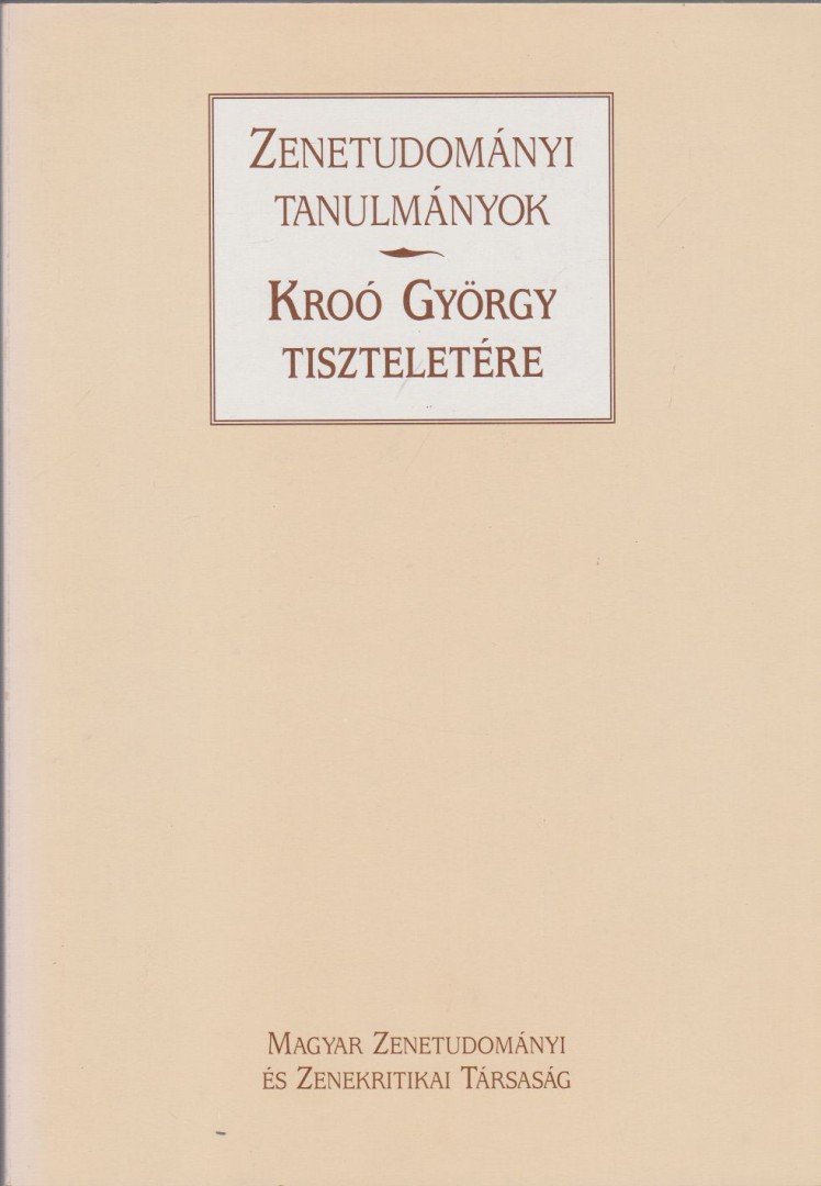 Papp Mária - Zenetudományi tanulmányok [antikvár]