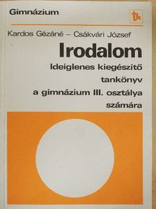 Csákvári József - Irodalom III. [antikvár]