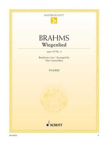 BRAHMS... - WIEGENLIED OP.49 NO.4. PIANO, BEARB. VON MAX LAURISCHKUS