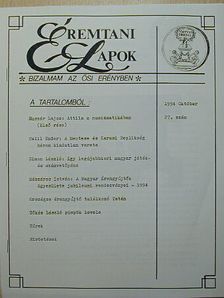 Celil Ender - Éremtani Lapok 1994. október [antikvár]