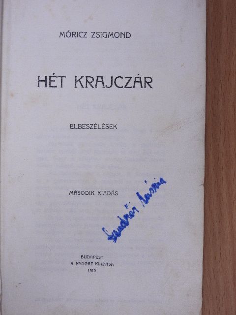 Móricz Zsigmond - Hét krajczár [antikvár]