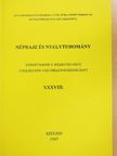 Büky László - Néprajz és nyelvtudomány XXXVIII. [antikvár]