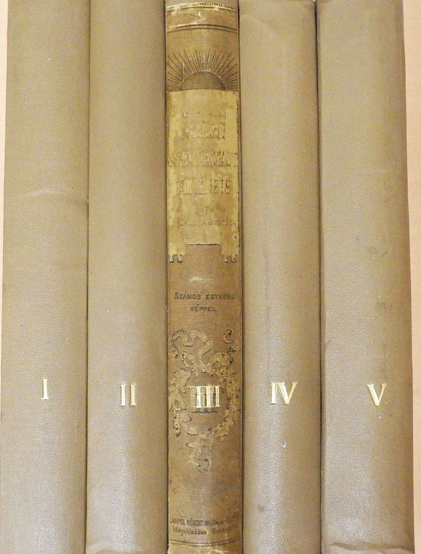 Gracza György - Az 1848-49-iki magyar szabadságharcz története I-V. (rossz állapotú) [antikvár]
